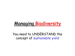 Managing Biodiversity - School