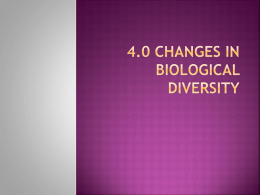 4.0 Changes in biological diversity