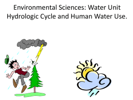 Water Unit Hydrologic Cycle and Human Water Use.