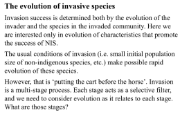 Evolution of Invasiveness