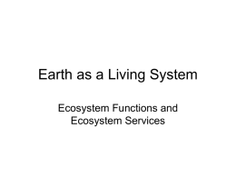 Earth as a Living System