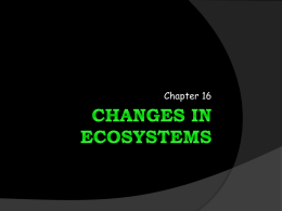 16. Changes to Ecosystems