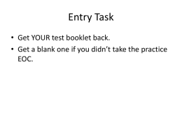 EOC Practice Test Answers PPT EOCpracticePartFJ