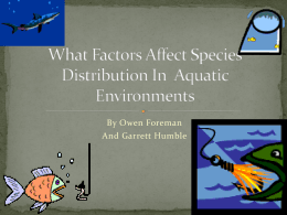 What Factors Affect Species Distribution In Aquatic