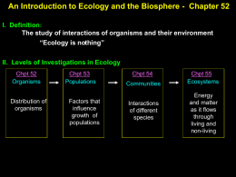 Introduction to Ecology: Biomes