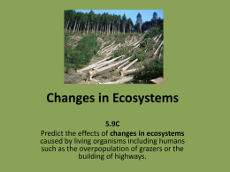 Changes in Ecosystems Review