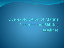 Lecture 7 Overexploitation of Marine Fisheries and Shifting Baselines
