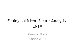 Ecological Niche Factor Analysis-ENFA