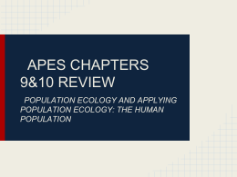 Chapter 9&10 review  - CarrollEnvironmentalScience