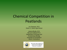 Chemical Competition in Peatlands