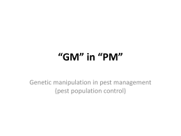 Genetic manipulation in PM