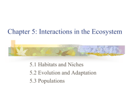 Chapter 5: Interactions in the Ecosystem