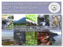 Species at Risk in the Classroom