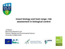 risk assessment in biological control – Jan