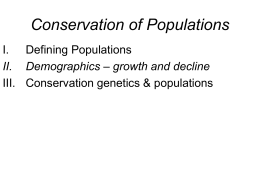 Populations & Conservation Genetics