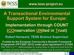 TESS-EEA(CHM)2010 - Biodiversity Informations System for