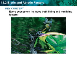 13.2 Biotic and Abiotic Factors - Reeths