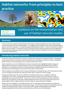 Understanding habitat networks