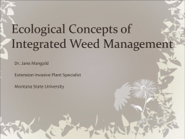 Ecological Concepts of Integrated Weed