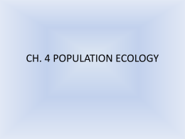 CH. 4 POPULATION ECOLOGY