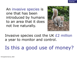 Invasive species - Snapshot Science