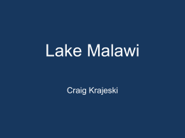 Lake Malawi - Department of Environmental Sciences