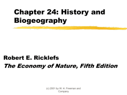 Chapter 24: History and Biogeography