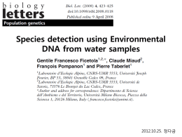 Species detection using Environmental DNA from water samples