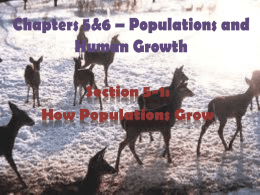 Chapter 5 – Populations
