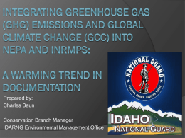 Integrating Greenhouse Gas (GHG) Emissions and Climate