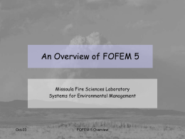 FOFEM 5.0 - Fire.org