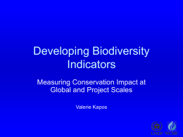 Developing Biodiversity Indicators
