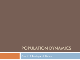 Population dynamics - Center for Limnology