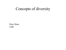 Concepts of diversity - Chezshaw.demon.co.uk