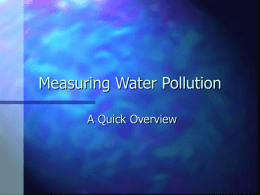 Measuring Water Pollution