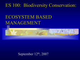 Biodiversity Loss - Environmental studies