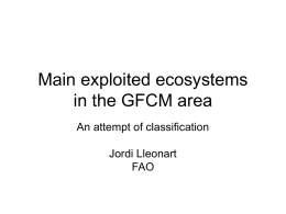 Main exploited ecosystems in the GFCM area