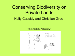Conserving Biodiversity on Private Lands