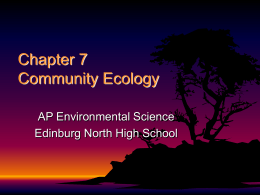 Chapter 7 Community Ecology