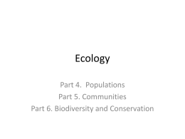 Ecology - Foothill Technology High School
