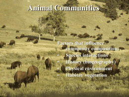 Animal Communities - Bird Conservation Research, Inc.