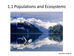 1.1 Populations and Ecosystems