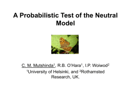 A Probabilistic Test of the Neutral Model of Community