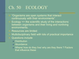 Ch. 50 ECOLOGY