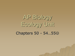AP Biology Ecology Unit
