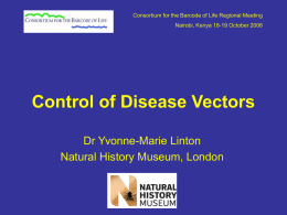 Control of Insect Disease Vectors & Agricultural Pests