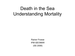 Death in the Sea Understanding Natural Mortality