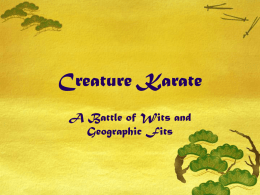 Creature Karate - James E. Gentry, Ed.D.