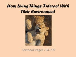 How Living Things Interact With Their Environment