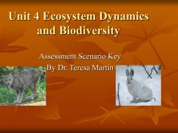 Unit 4 Ecosystem Dynamics and Biodiversity